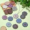 32Pcs 16 Styles Printed Wooden Pendants WOOD-CJ0001-96-6