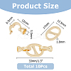 10Pcs Brass Fold Over Clasps KK-HS0001-32-2