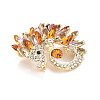 Rhinestone Hedgehog Badge LS-JEWB-E013-02G-01-3