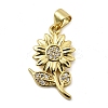 Brass Micro Pave Cubic Zirconia Pendants KK-I360-074G-1