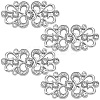 4Pcs Flower Alloy Crystal Rhinestone Adjustable Jean Button Pins FIND-CY0002-27P-1