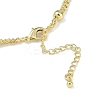 Rack Plating Brass Ball Link Chain Necklaces for Women NJEW-K382-05G-2