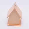 Unfinished Natural Wood Birdhouse HJEW-WH0007-05-2