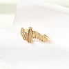 304 Stainless Steel Cuff Open Rings SA-CBAD22F-01G-G-5