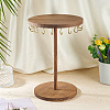 Round Wood Jewelry Necklace Display Organizer Hanging Tower Rack NDIS-TAC0001-01A-6