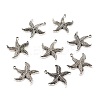 Tibetan Style Alloy Starfish/Sea Stars Pendants TIBEP-Q041-119AS-NR-3
