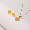 Chic Copper Lucky Clover Jewelry Set for Women LD5406-1
