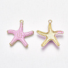 Spray Painted Alloy Pendants PALLOY-T065-24C-2