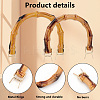 4Pcs 2 Styles Arch Plastic Imitation Bamboo Shank Bag Handles DIY-PH0022-35-4