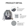 8Pcs 4 Colors Blank Non-Woven DIY Craft Drawstring Storage Bags ABAG-GN0001-10B-4