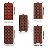 5 Pcs 5 Style 15-Cavity Silicone Flower Shaped Fondant Molds DIY-BG0001-05-3