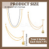 3Pcs Brass Locket Pendant Decorations HJEW-PH02380-2