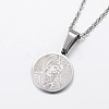 Non-Tarnish 304 Stainless Steel Pendant Necklaces NJEW-J053-03P-1
