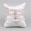 3Pcs Alloy & Natural Rose Quartz Beads Charm Bracelets DY7954-19-1