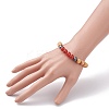 Natural Wood Beads Stretch Bracelets BJEW-JB06516-6