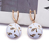 Alloy Enamel Hoop Earrings FS-WGC03FD-01-2