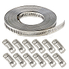 304 Stainless Steel Adjustable Worm Gear Hose Clamps DIY-WH0656-09-1