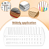 1Pc Rectangle Acrylic Leather Thickness Gauge TOOL-BC0003-38-5