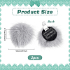 Faux Mink Fur Shoes Buckle Clip AJEW-WH0248-670B-2