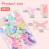 30Pcs 3 Styles Flocky Acrylic Bunny Beads OACR-YW0002-38-3