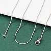 Tarnish Resistant Classic Plain 304 Stainless Steel Mens Womens Snake Chain Necklaces STAS-M174-018P-B-3