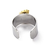 304 Stainless Steel Open Cuff Rings RJEW-K258-08GP-09-4