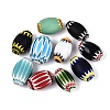 Handmade Millefiori Glass Barrel Beads LA-N002-30-1