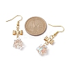 Glass Star Dangle Earrings EJEW-JE05548-05-3