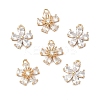 6Pcs 2 Styles Transparent Glass Pendants GLAA-YW0005-29-1