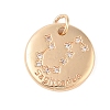 Brass with Clear Cubic Zirconia Pendants KK-N256-24I-G-1