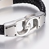 Braided Leather Cord Bracelets BJEW-K197-08AS-2