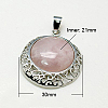 Rose Quartz Pendants G-C075-2-1