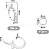 304 Stainless Steel Leverback Earring Findings STAS-UN0014-18S-4