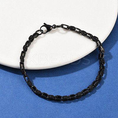 201 Stainless Steel Link Chain Bracelets for Men Women BJEW-B143-03EB-1