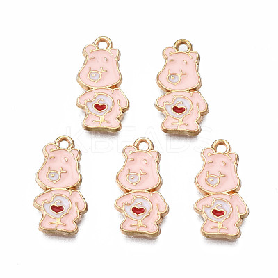 Rack Plating Alloy Enamel Pendants ENAM-T011-185-1