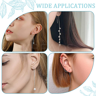 30Pairs 304 Stainless Steel Stud Earring Findings STAS-SC0006-54-1