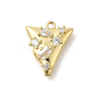 Brass Micro Pave Cubic Zirconia Pendants LS-KK-U061-05G-02-1