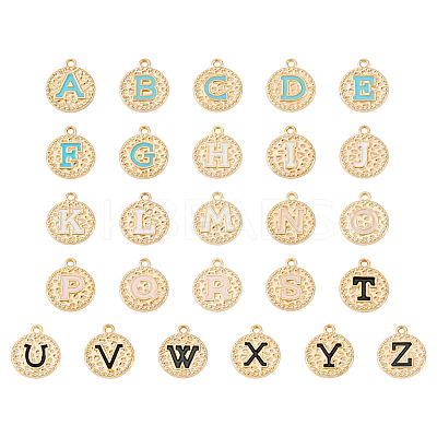26Pcs 26 Styles Alloy Enamel Pendants ENAM-TA0003-49-1