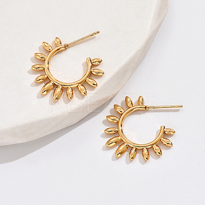 304 Stainless Steel Sun Stud Earrings ZJ1765-2-1