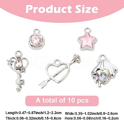 Alloy with Rhinestone Pendants FIND-YW0006-41-1
