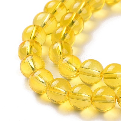 Baking Paint Glass Beads Strands X-DGLA-Q023-8mm-DB29-1