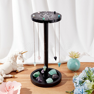 Wooden Pendulum Display Stand with Tray DIY-CN0002-24-1