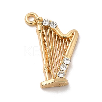 Rack Plating Alloy Rhinestone Pendants ALRI-M006-09G-1