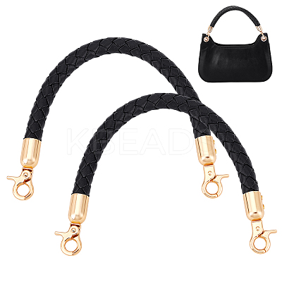 PU Imitation Leather Braided Bag Handles DIY-WH0366-41A-1