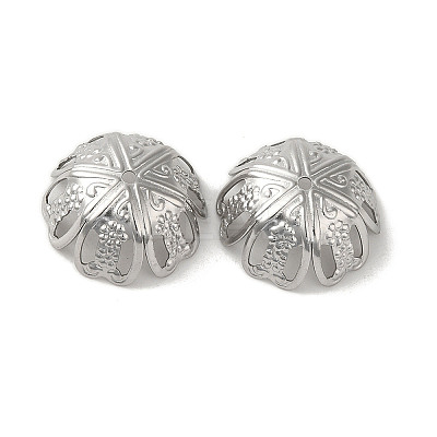 Non-Tarnish 304 Stainless Steel Bead Caps STAS-P363-02B-P-1