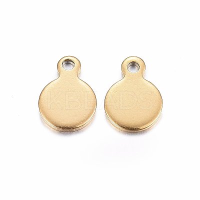 Ion Plating(IP) 304 Stainless Steel Stamping Blank Tag Charms STAS-H467-06G-1