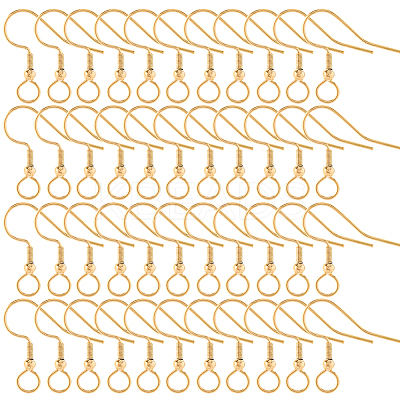 100Pcs 304 Stainless Steel Earring Hooks STAS-SC0010-42G-1