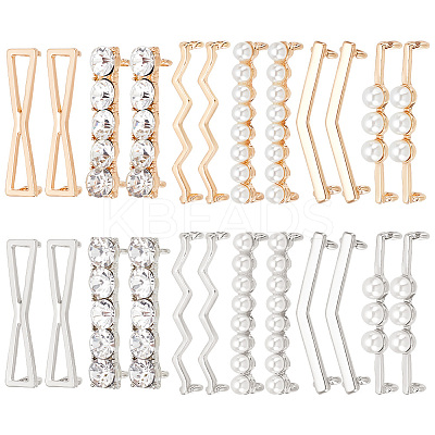 12 Pairs 12 Style Alloy Shoe Lace Decoration FIND-GO0001-09-1