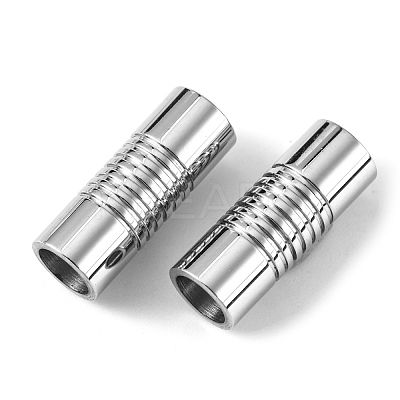 Tarnish Resistant 304 Stainless Steel Magnetic Clasps with Glue-in Ends STAS-R063-09-1