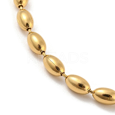 201 Stainless Steel Rugby Beaded Chain Bracelets LS-BJEW-G696-01B-G-1